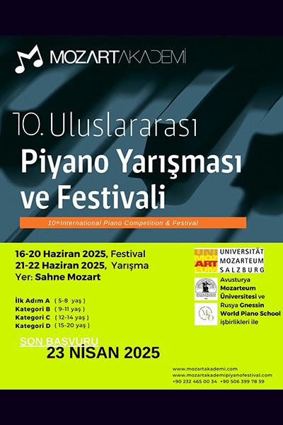 Mozart Akademi Uluslararası Piyano Yarışması & Festivali Afişi